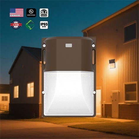 USA Stock Mini LED Wall Pack Light 18W 25W 30W ETL DLC Outdoor Security Lighting