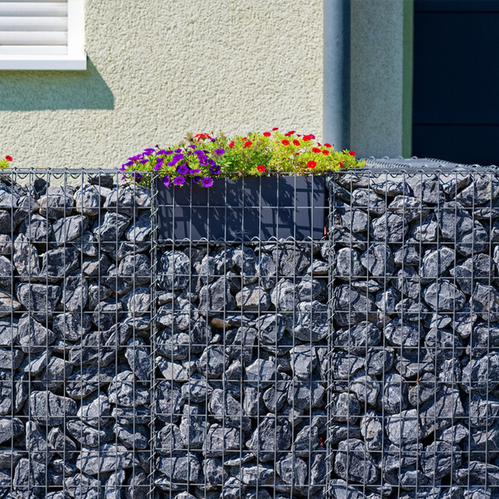 Custom Welded Gabion Cage With Hot-Dip Galvanized Coating For Elegant Garden Walls