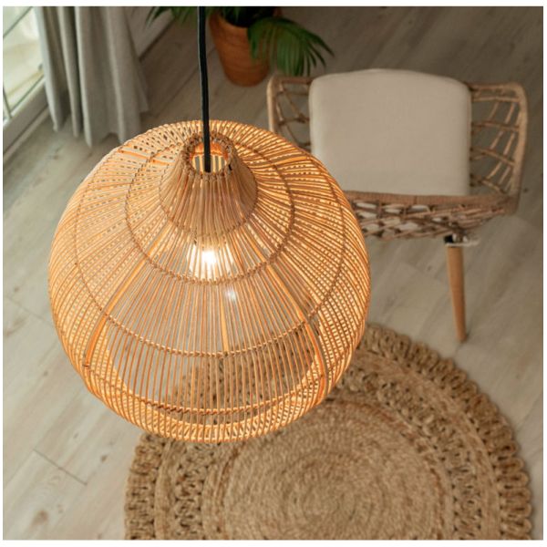 Vintage Rattan Pendant Lights Hand-woven Rattan Hanging Lamp Lights for Living Room Decoration Light(WH-WP-23)
