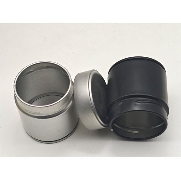 Matte Silver Tea Tin Cans Inward Lid 50x38mm 60x68mm Metal Container Candle Powder Pill