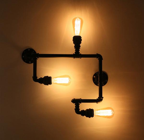 Decoration Ironwall Light Edison Bulb  For Coffee Shop Easy Installation