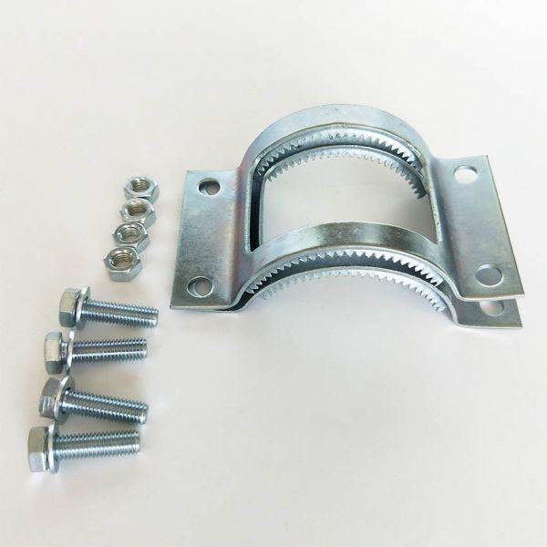 Galvanised Plated Steel Heavy Duty Pipe Clamps Coupling Grip Pipe With Teeth