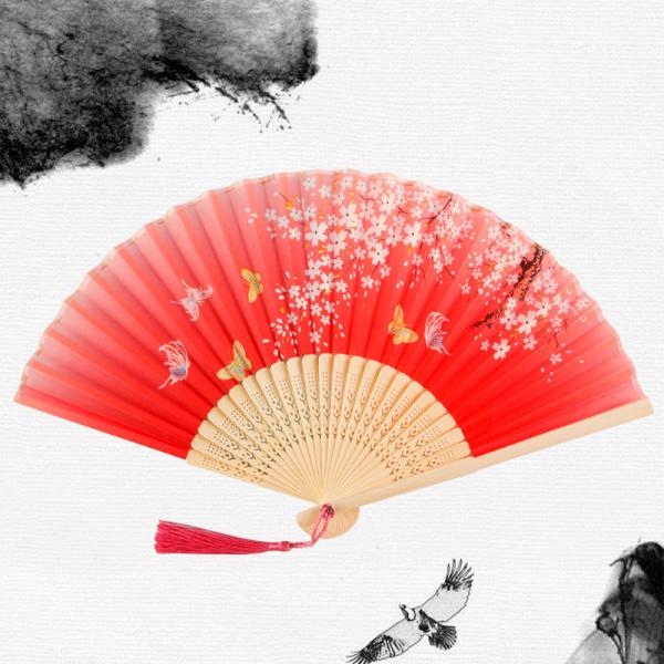 BSBH Custom Folding Hand Fans with Custom Logo Personalized Bamboo Fan