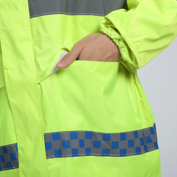 PU Coating Full Body Protection tactical Raincoat Poncho Waterproof For Cycling Construction Work
