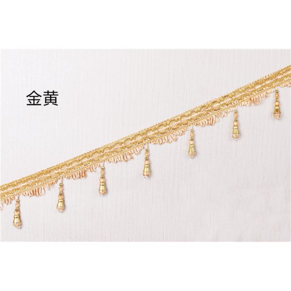 Handmade fashionable chain beads lace tassels fringes for curtain/sofa/pillow decoration