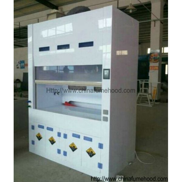 Polypropylene Fume Hood Ventilation Cupboard Vertical Raising Sash PP Worktop