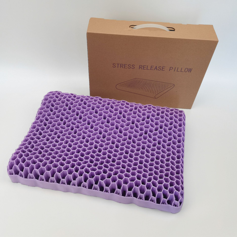 Custom 3D TPE Pressure Relief Gel Cooling Sleeping Pillow for Sale 3.5kg Rectangle