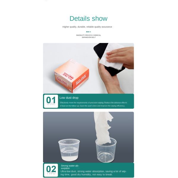 280pcs Eco-Friendly Thermal Use Microfiber Wipes for Dust-Free Industrial Cleaning