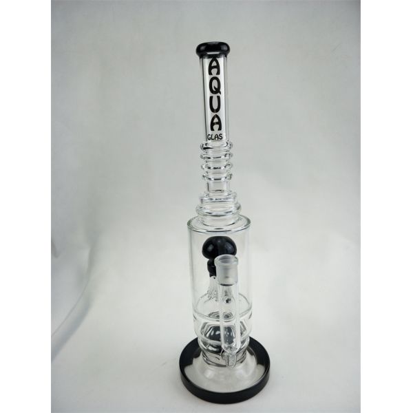 Hand Blown 13.2inch Straight Glass Water Pipe Bong With 3 Percs 14 Mm 18 Mm