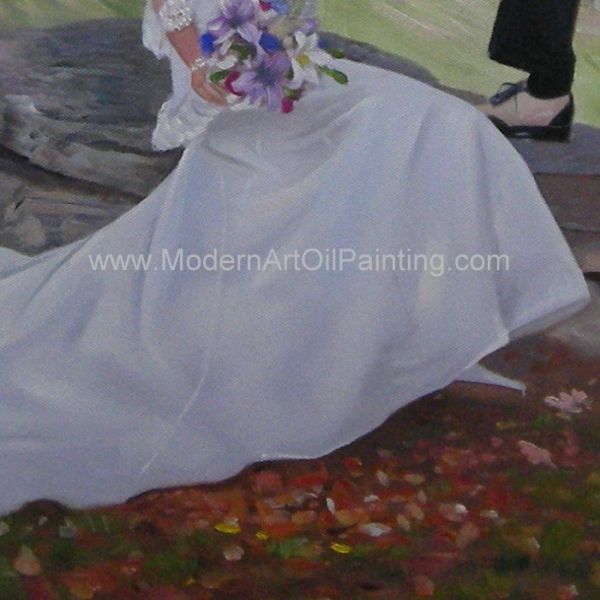 Scenery Custom Oil Painting Portraits Wedding Portrait Oil Painting On Canvas