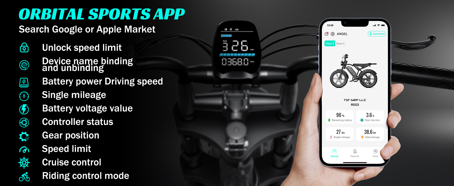 20''*4.0 1500W Sport Electric Bike Rear Hub Motor 48V Moped-style Fat Tire Bike 7-Speed Dual Suspension 15AH Lithium Battery
