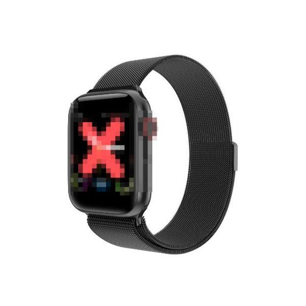 Metal Band Men Blood Pressure Tracker Watch , Full Touch Ip67 Waterproof Smart Watch