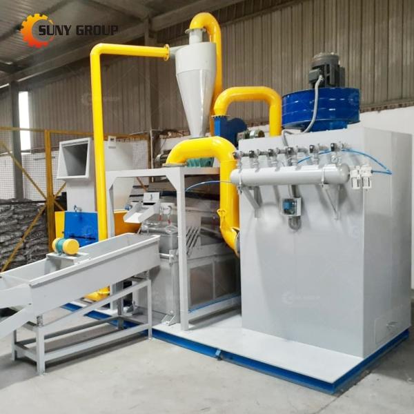 Separador de granulador automático de corte de plástico de cabo de alumínio para reciclagem na Índia