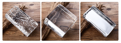 Exterior Decorative Glass Bricks Walls External Transparent Lustrous Fused