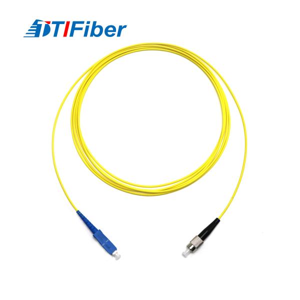 Ftth Fc Sc Single Mode Fiber Optic Patch Cord Simplex / Duplex Pvc Lszh Yellow