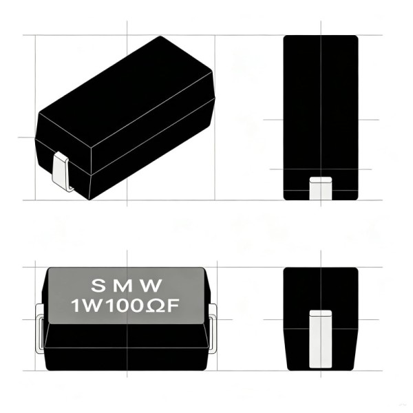 AEC-Q200 1% Precision 1WL Power Wire Wound Chip Resistor for Automotive Electronics