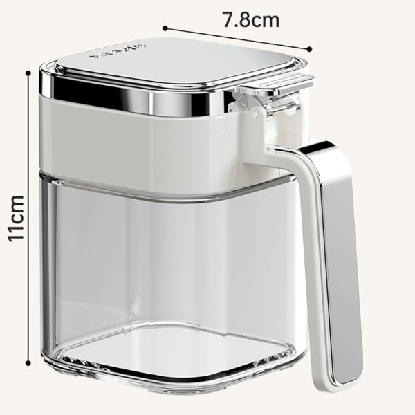 2024 New Design Kitchen Seasoning Storage Container Glass Spice Salt Jars With Stainless Steel Lids