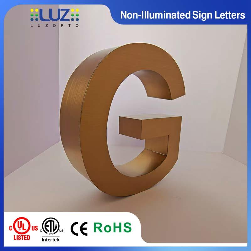 Custom 3D Fabricated Stainless Steel Sign Letters | Non-Lit Metal Lettering