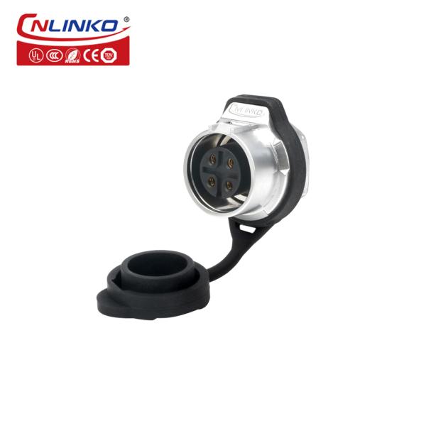 CNLINKO M16 10A DC AC Power Supply Cables Connector Waterproof IP68 4 Pin Metal and Plastic Connector LED Lighting Plug Socket