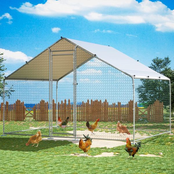 Chicken Run Kennel Chicken Cage 3x2m Walk in Coop for Poultry Dog Rabbit Hen Cage Pen Metal Door