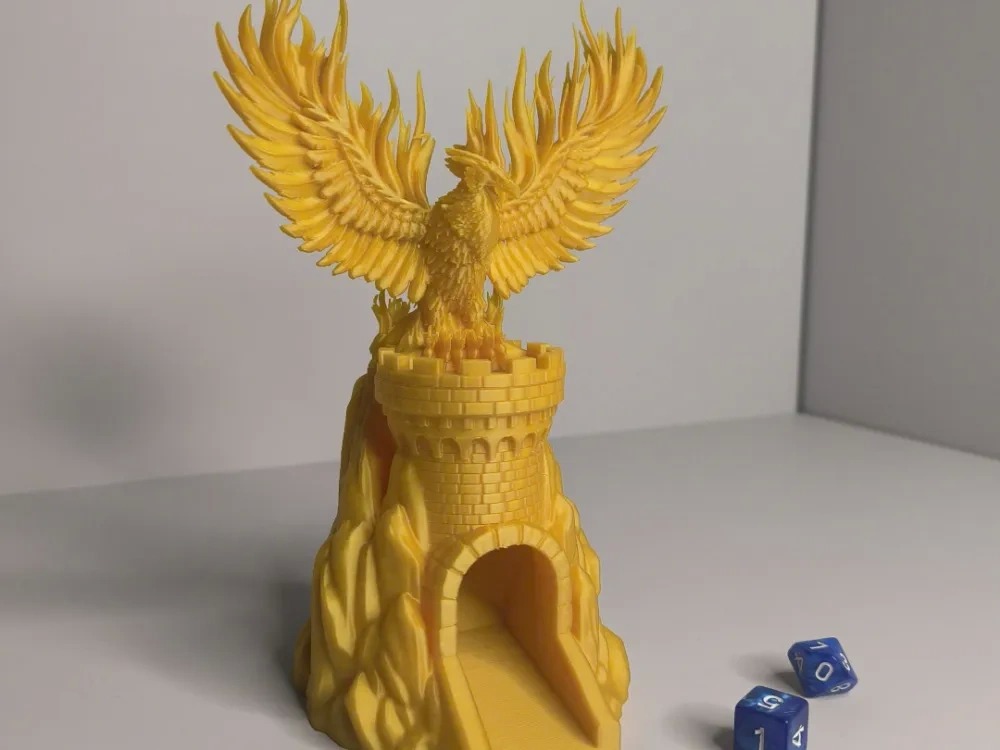 Wooden Dice Tower with Low Noise Rolling Foldable Design and Custom Colors for Board Games