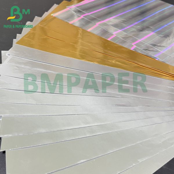 Papel metalizado de aluminio dorado y plata