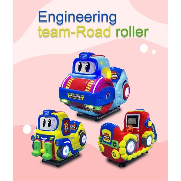 Engineering Team Amusement Park Coin Operated Kiddie Ride Shaking Car Game Machine