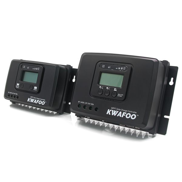 Affichage LCD 5 étapes MPPT régulateur de tension solaire 12V 24V 100V Voltage d'entrée max