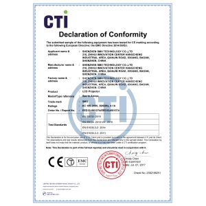 Shenzhen SMX Display Technology Co., Ltd. Certifications
