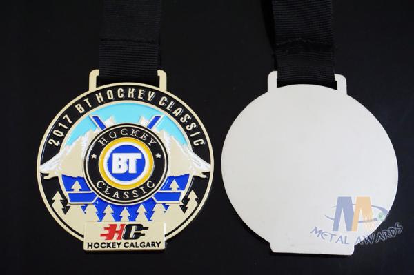 Hockey Calgary Baseball Sports Events Metal Award Medals Custom Logo Soft Enamel With RIbbon