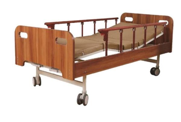 Hemodialysis Mechanical Hospital Bed With Aluminum Fence , Two Cranks Medicare Hospital Bed