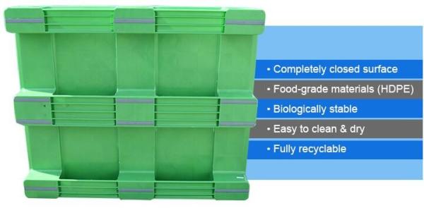 Light weight one time plastic pallets for transport and storage, Heavy duty cross bottom plastic pallet with 6 runners
