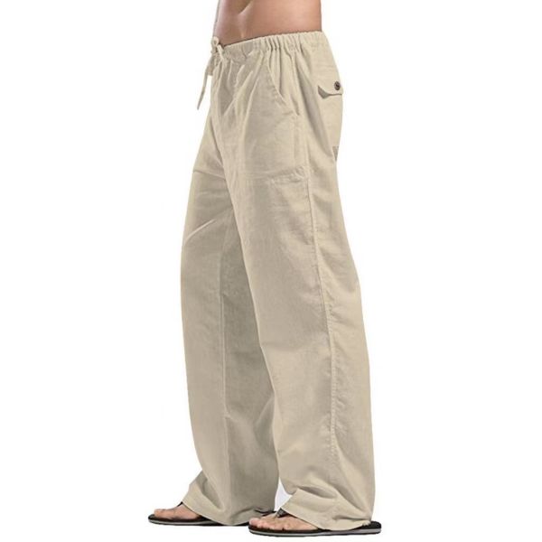 Men's Anti-pilling Cargo Sweatpants Autumn Waterproof Pants with Flat Front Style