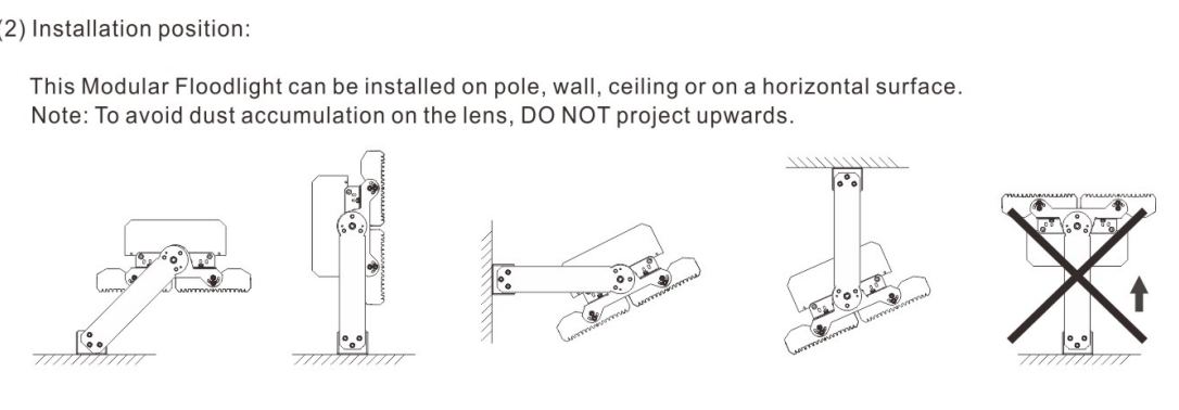 IP66 5 ans de garantie réglable haute puissance LED Flood Light avec une longue durée de vie pour le terrain de sport haut mât