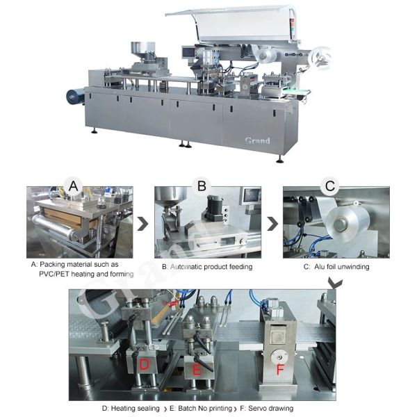 Alu-Alu Pharmaceutical Blister Packaging Equipment For Capsules Tablets Candy DPP-260