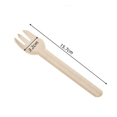 100Pcs Eco Disposable Bagasse Cutlery Natural Biodegradable Forks Bulk