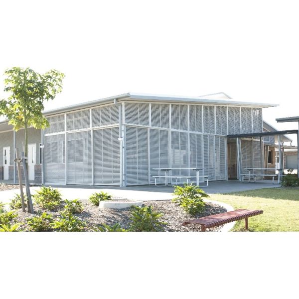 Ultra Silver Aluminum Sunshield Louvres , Sunshade Fixed Aluminium louvres