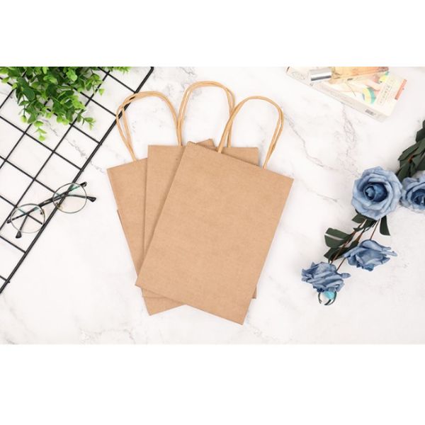 Хозяйственные сумки Biodegradable окружающей среды дружелюбные бумажные 17*17*23cm