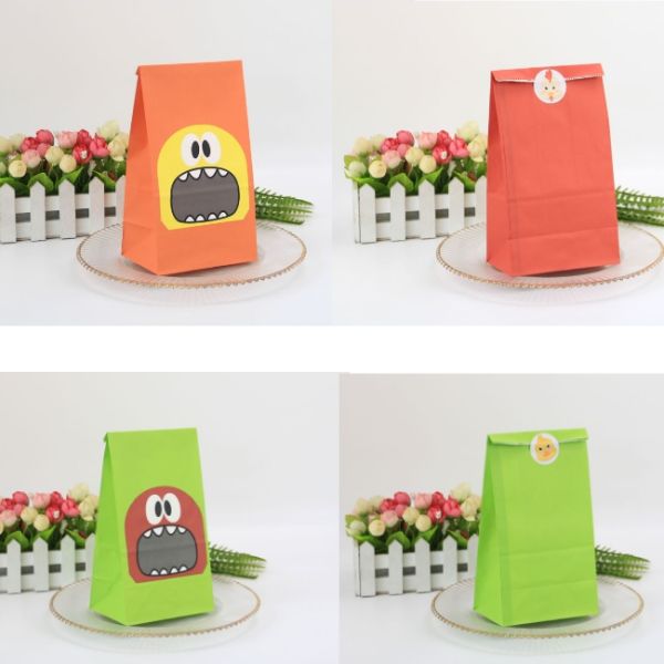 Halloween 70g Kraft Paper Bread Pastry Paper Bags 9g/Pcs Oil Proof