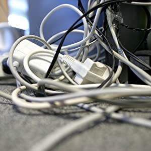 Домашний офис Столовой кабельный держатель 43 x 10 x 10 см с силовым покрытием из углеродистой стали