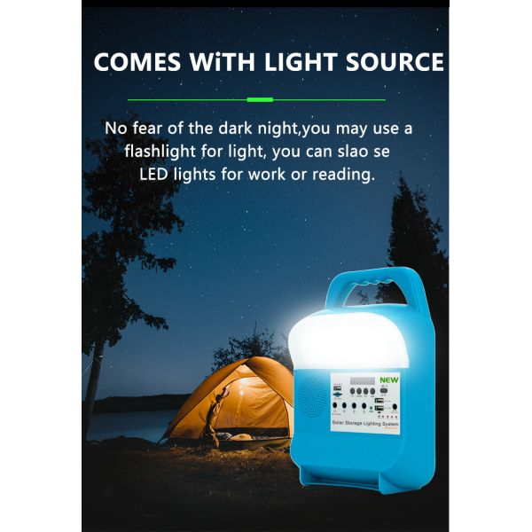 осветительная установка 6W 4Pcs солнечная домашняя с оценкой IP65 для крытой и на открытом воздухе электростанции пользы с панелями солнечных батарей