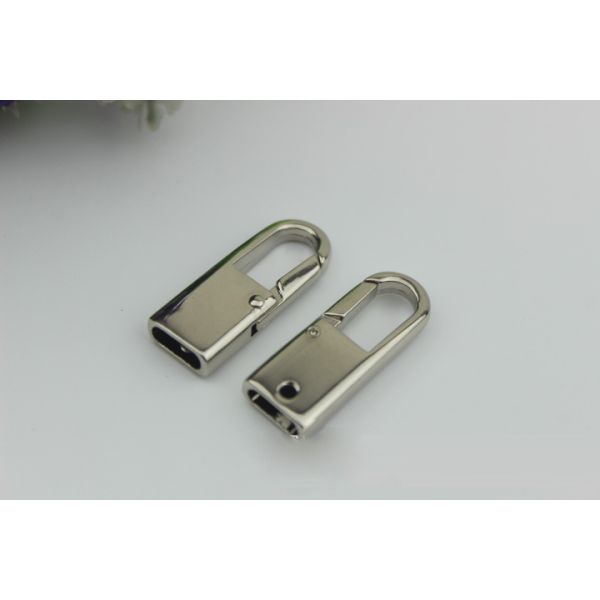 Hanging nickel color zinc alloy 33 mm length metal key chain snap hook for strap