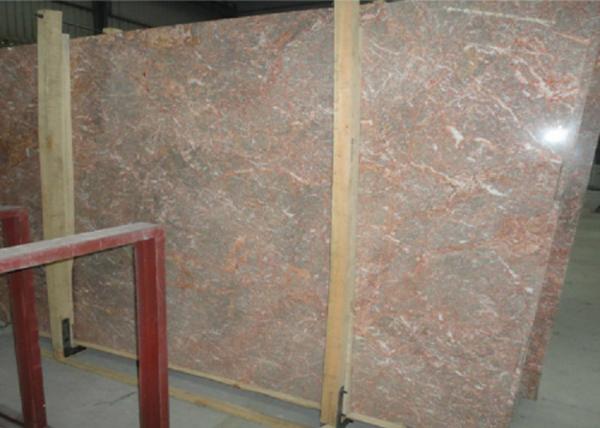 Rose Red Marble Tile , Decorative Natural Agate Floor Tiles Dolomite Type