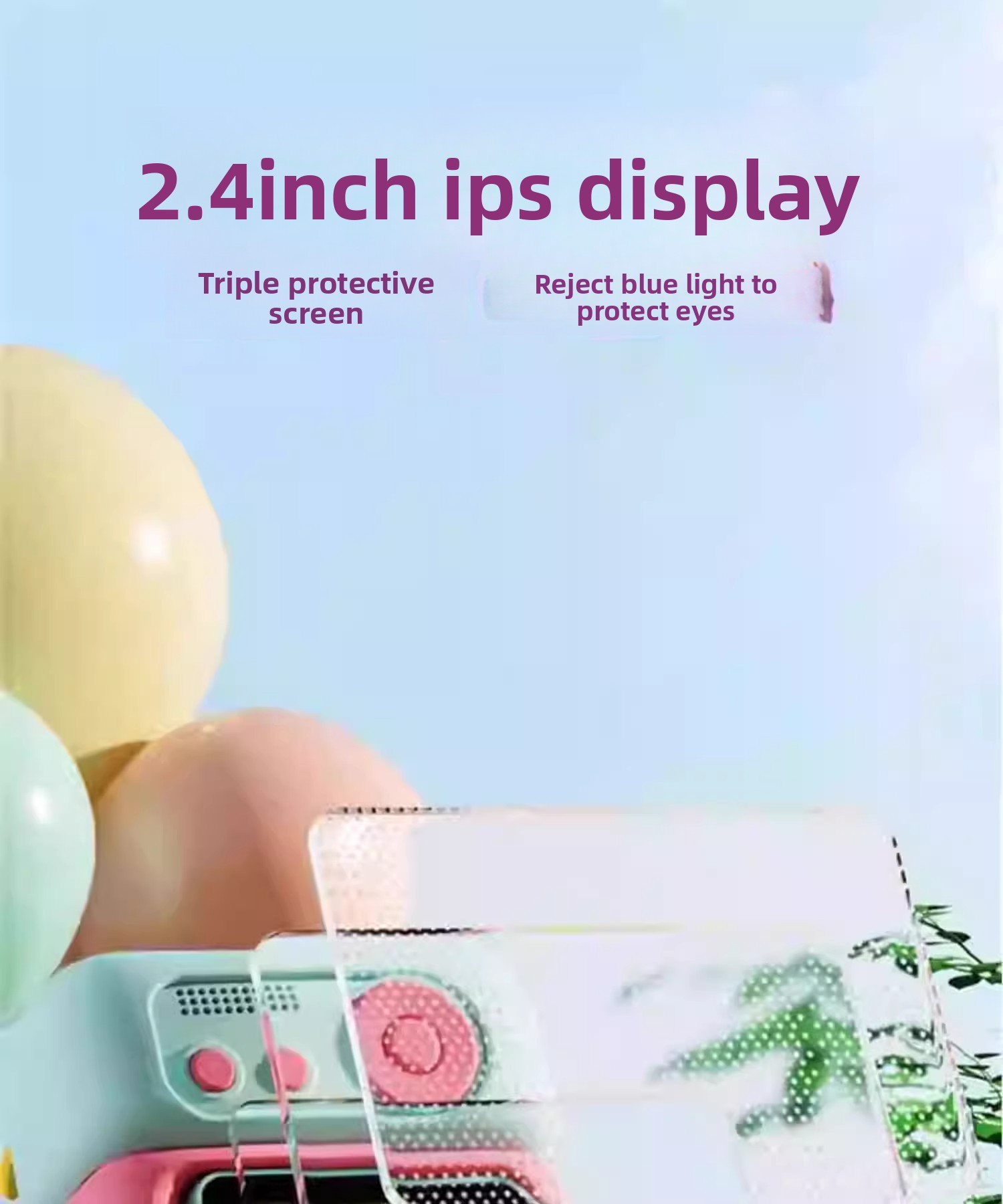 DLC  Multi-Function HD Dual Lens Kids Instant Digital Camera, Photo & Video , High-Definition Girl's Toy, Birthday Gift for Kids