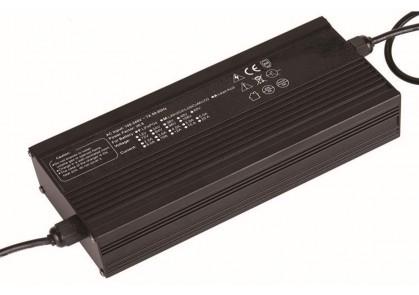 IP65 IP66 Waterproof  6A LFP 48 Volt Battery Charger Aluminum Black Material