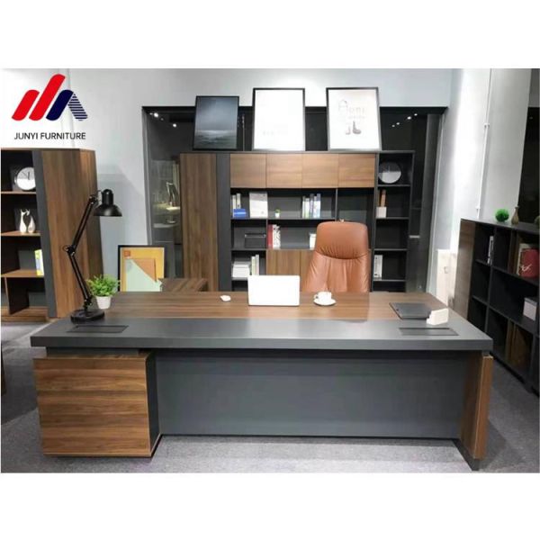 Stylish L-shaped Executive Office Desk for Director and Manager in Modern Design