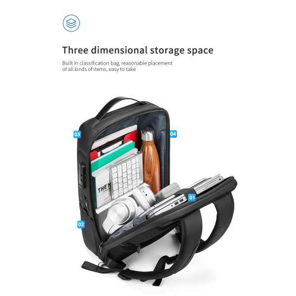Nouveau sac portable chargeur USB anti-vol hommes collège école sac à dos imperméable sac à dos sac à dos pour hommes