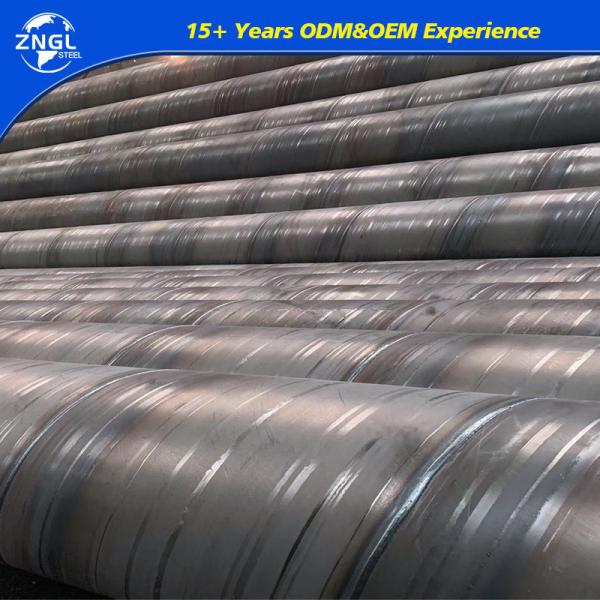 DN200-DN3800 Tubes en acier épais SSAW 609 mm Tubes en acier au carbone pour le transport par pipeline