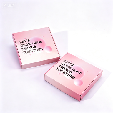 Recyclable Corrugated Carton Box Gift Packaging Box UV Coating Gold Foil