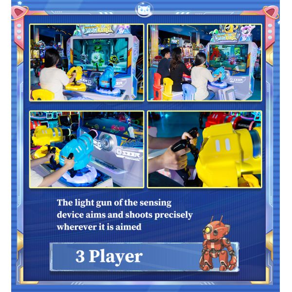 Amusement Park Ball Shooting Arcade Machines Carnival Monster Realms Tv Gun Game